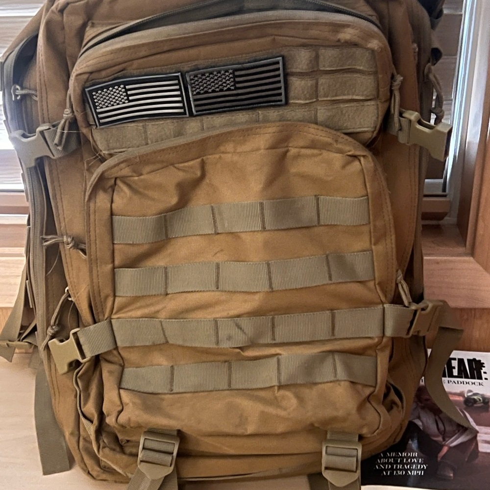 45L Rugged Outdoor Backpack in Tan